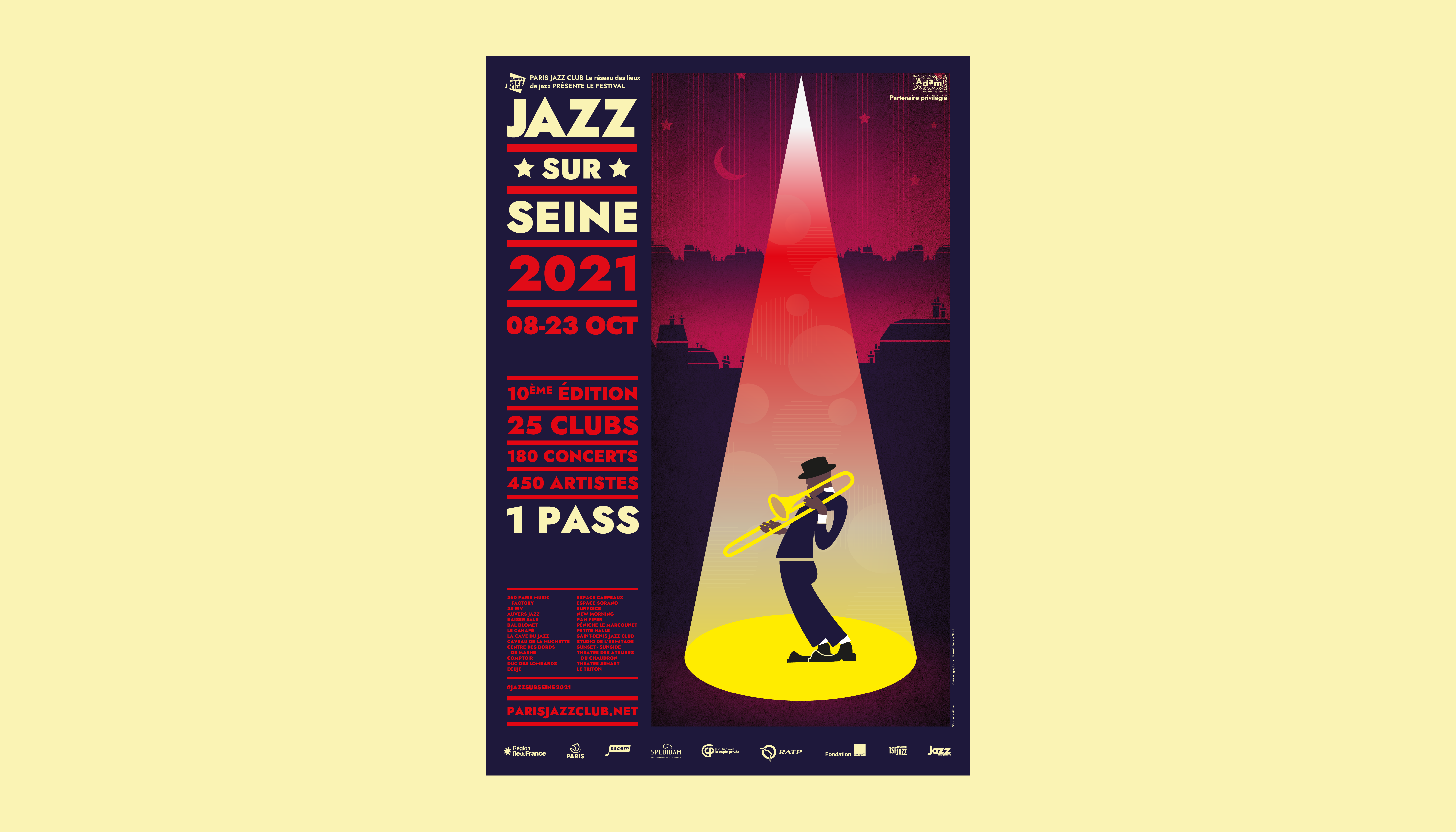 affiche du festival jazz sur seine 2021